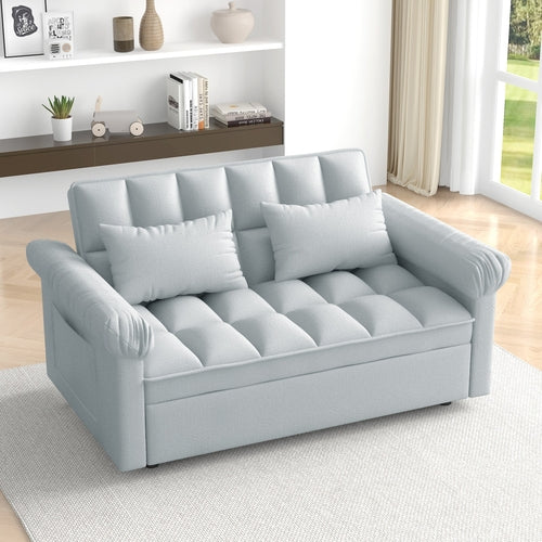 Loveseats Sofa Bed with Pull-out Bed and Adjustable Back