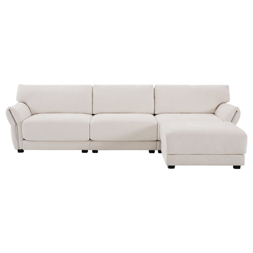 110' Modular Sectional Sofa, L-Shape with Extra-Wide Seat Cushion