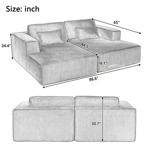 Corduroy Double Sofa Bed