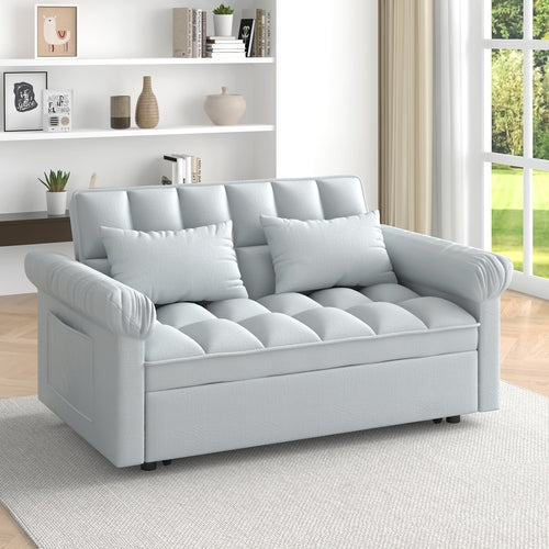 Loveseats Sofa Bed with Pull-out Bed and Adjustable Back