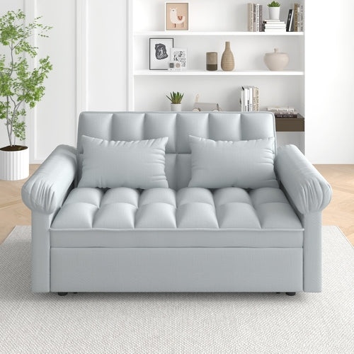 Loveseats Sofa Bed with Pull-out Bed and Adjustable Back