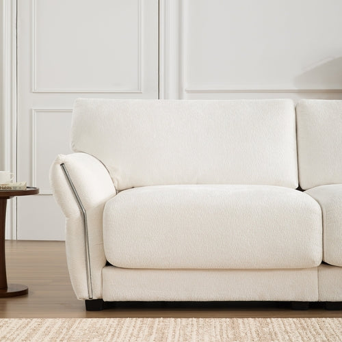 110' Modular Sectional Sofa, L-Shape with Extra-Wide Seat Cushion