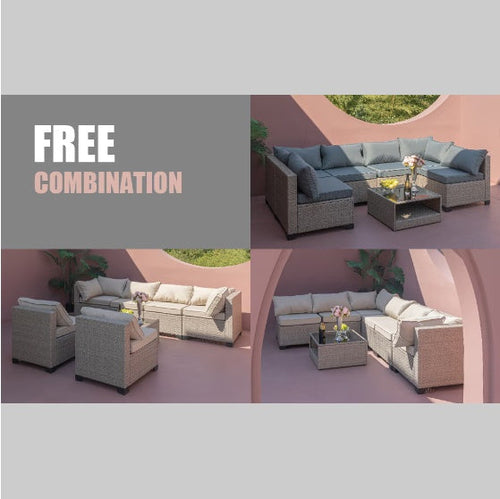 7-PCS Patio Sofa Furniture Set