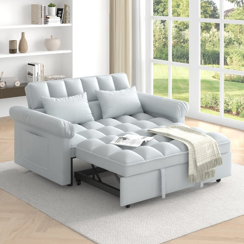 Loveseats Sofa Bed with Pull-out Bed and Adjustable Back