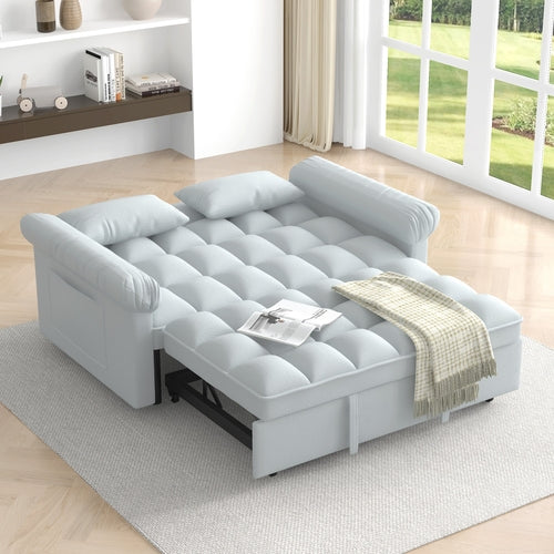 Loveseats Sofa Bed with Pull-out Bed and Adjustable Back
