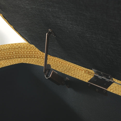 Linen Fabric Upholstered Bench with Large Storage Space