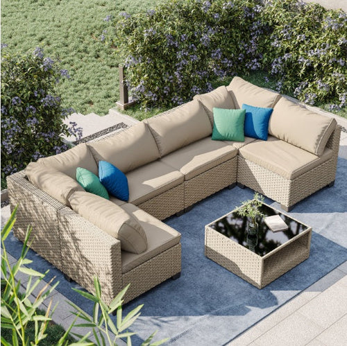 7-PCS Patio Sofa Furniture Set